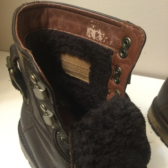 Johnston & Murphy Brown Leather  Shearling Ankle Boots Men’s 8.5 M  Memory  Foam main image 4